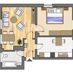 Miete 2 Schlafzimmer wohnung von 46 m² in Herten