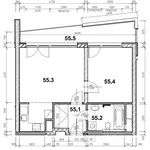 Pronajměte si 2 ložnic/e byt o rozloze 60 m² v Praha