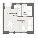 Miete 1 Schlafzimmer wohnung von 18 m² in Mülheim an der Ruhr