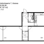 Rent 2 bedroom apartment of 61 m² in Kerava