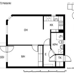 Rent 2 bedroom apartment of 45 m² in Helsinki