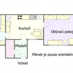 Pronajměte si 2 ložnic/e byt o rozloze 68 m² v kreslice