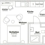 Rent 1 bedroom apartment of 21 m² in Frankfurt am Main