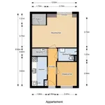 Huur 2 slaapkamer appartement van 44 m² in Welgelegen