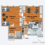 Rent 2 bedroom apartment of 86 m² in Capital City of Prague