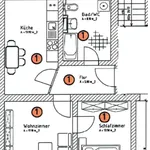 Miete 2 Schlafzimmer wohnung von 58 m² in Chemnitz