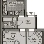 Rent 2 bedroom apartment of 51 m² in Chemnitz