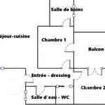 Appartement de 60 m² avec 3 chambre(s) en location à Châteauneuf-Grasse