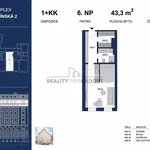 Pronajměte si 1 ložnic/e byt o rozloze 43 m² v Brno