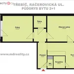 Pronajměte si 3 ložnic/e byt o rozloze 57 m² v Třebíč