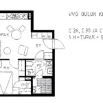 Rent 2 bedroom apartment of 42 m² in Oulu