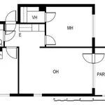 Vuokraa 2 makuuhuoneen talo, 57 m² paikassa Kerinkallio,