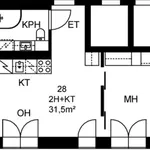 Vuokraa 2 makuuhuoneen asunto, 31 m² paikassa Turku