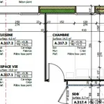 Miete 2 Schlafzimmer wohnung von 44 m² in Écoquartier de l'ancienne papeterie