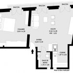 Appartement de 340 m² avec 1 chambre(s) en location à Paris