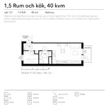 Rent 1 bedroom apartment of 39 m² in Klippan