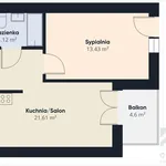 Rent 2 bedroom apartment of 38 m² in Katowice