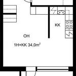 Rent 1 bedroom apartment of 34 m² in Jyväskylä