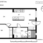 Rent 2 bedroom apartment of 48 m² in Turku