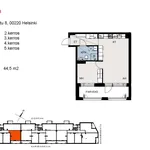 Rent 2 bedroom apartment of 44 m² in Helsinki