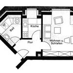 Miete 1 Schlafzimmer wohnung von 34 m² in Fürth