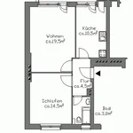 Miete 2 Schlafzimmer wohnung von 54 m² in Berlin