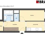 Pronajměte si 1 ložnic/e byt o rozloze 35 m² v Brno