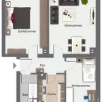 Miete 3 Schlafzimmer wohnung von 58 m² in Ebeleben