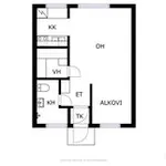 Rent 1 bedroom house of 37 m² in Pyhäranta