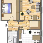 Miete 2 Schlafzimmer wohnung von 57 m² in Dortmund