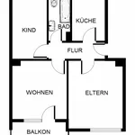 Miete 3 Schlafzimmer wohnung von 57 m² in Gelsenkirchen