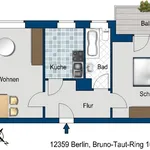 Miete 2 Schlafzimmer wohnung von 49 m² in Berlin