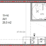 Vuokraa 1 makuuhuoneen asunto, 26 m² paikassa Pori