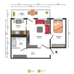 Miete 2 Schlafzimmer wohnung von 45 m² in Dresden