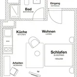 Miete 1 Schlafzimmer wohnung von 21 m² in Frankfurt am Main