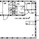 Vuokraa 1 makuuhuoneen asunto, 35 m² paikassa Vantaa