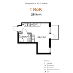 Hyr ett 1-rums lägenhet på 26 m² i Spånga