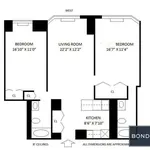 Rent 2 bedroom apartment of 91 m² in New York