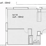 Miete 3 Schlafzimmer wohnung von 58 m² in Lausanne