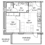 Rent 2 bedroom apartment of 42 m² in metsänhoitajantie