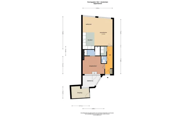 Huur 1 slaapkamer appartement van 54 m² in Amsterdam