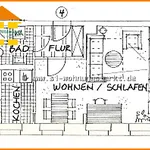 Miete 1 Schlafzimmer wohnung von 39 m² in Chemnitz