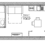 Appartement de 20 m² avec 1 chambre(s) en location à Vinon-sur-Verdon