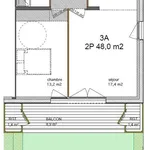 Appartement de 48 m² avec 2 chambre(s) en location à Reims