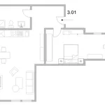 Miete 2 Schlafzimmer wohnung von 71 m² in Frankfurt