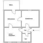 Miete 2 Schlafzimmer wohnung von 60 m² in Frankfurt