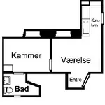 Rent 2 bedroom apartment of 39 m² in Aalborg