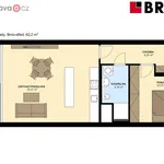 Pronajměte si 2 ložnic/e byt o rozloze 62 m² v Brno