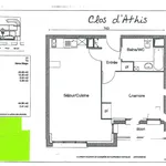 Appartement de 44 m² avec 2 chambre(s) en location à ATHIS