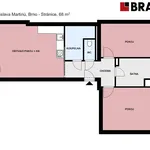 Rent 3 bedroom apartment of 77 m² in Brno